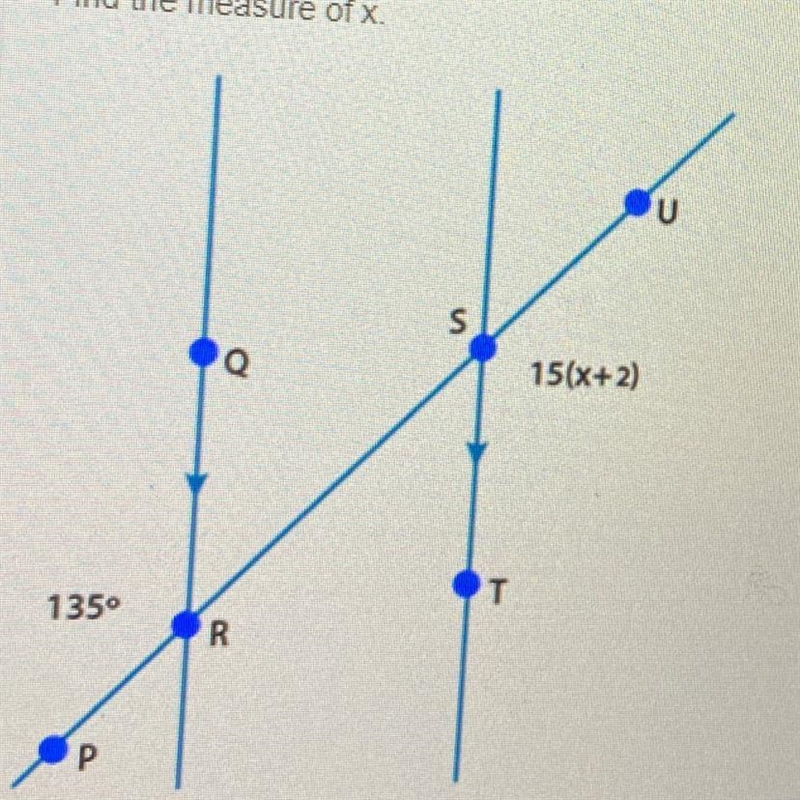 Find the measure of X￼-example-1