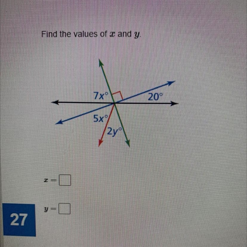 Find the values of x and y.-example-1