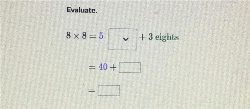 Hey please help where it says the > thing it says fives, eights, threes-example-1