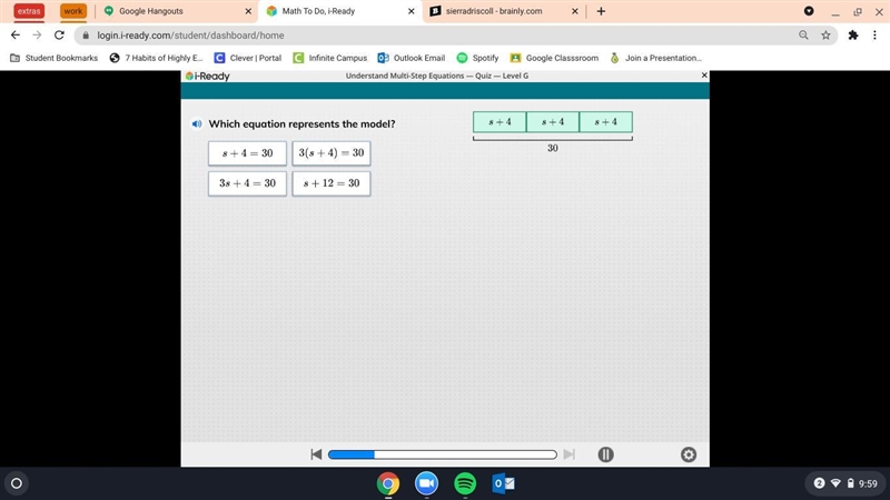 Can someone help me out on this? Which equation represents this model?-example-1