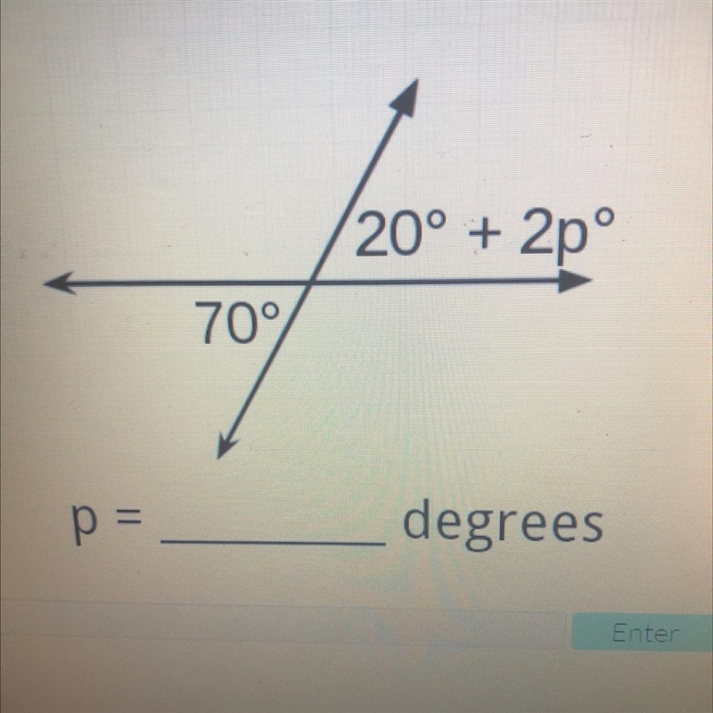 20° + 2pº 70° p = degrees-example-1