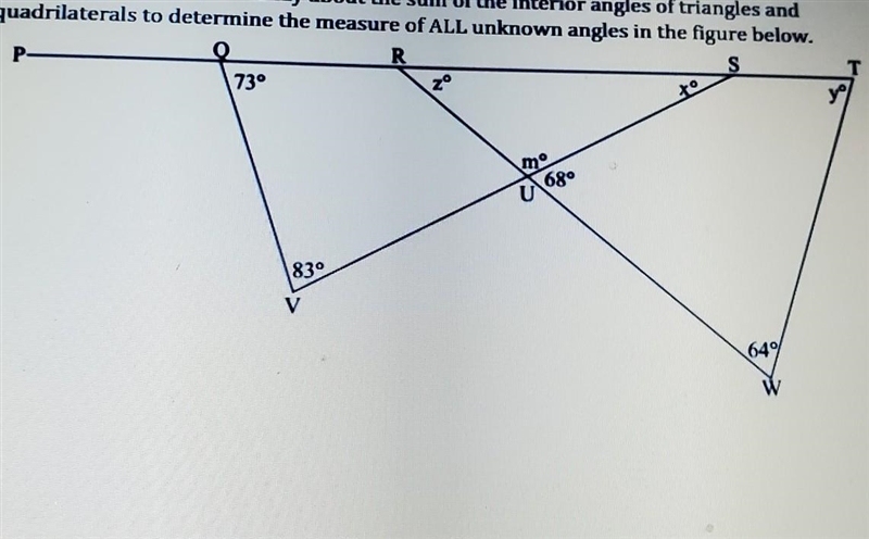 Please Help!!!!!! Use what you've learned today about the sum of the interior angles-example-1