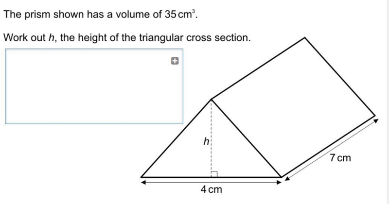 Work out the height of the triangular cross section-example-1