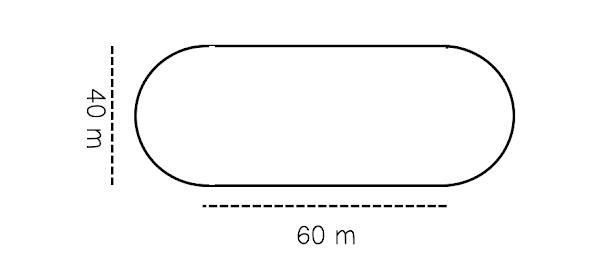 How many square meters are enclosed in the track?-example-1