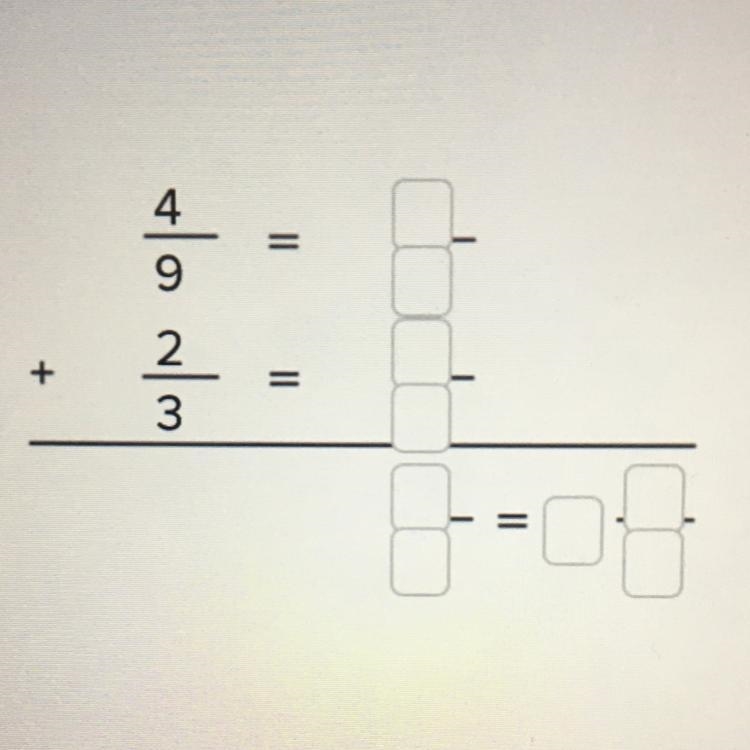 HELP ME ASAP! Find a common denominator (multiple). Type the equivalent fractions-example-1