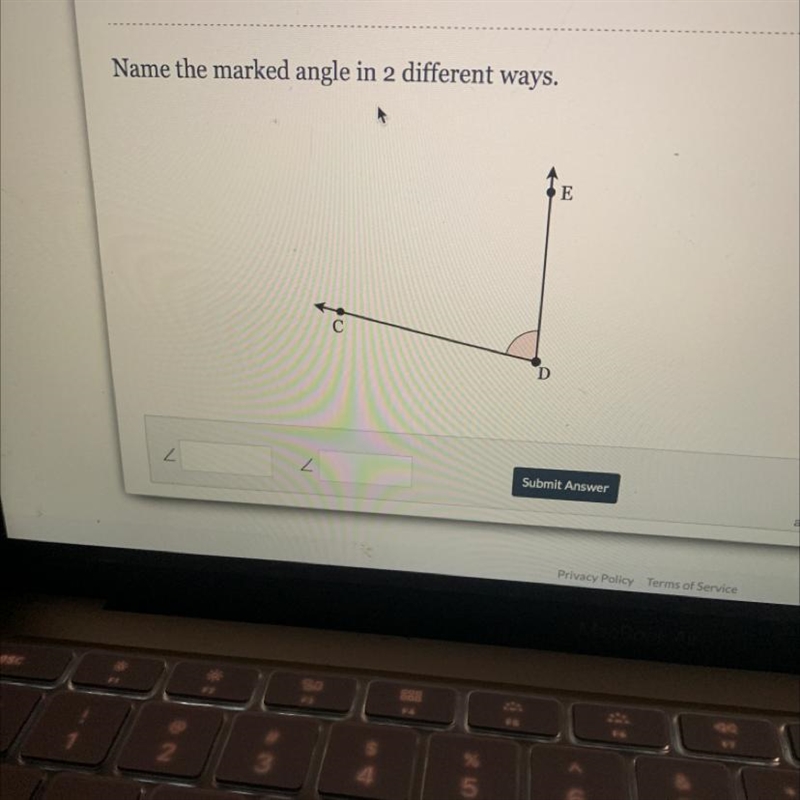 Name the marked angle in 2 different ways.-example-1