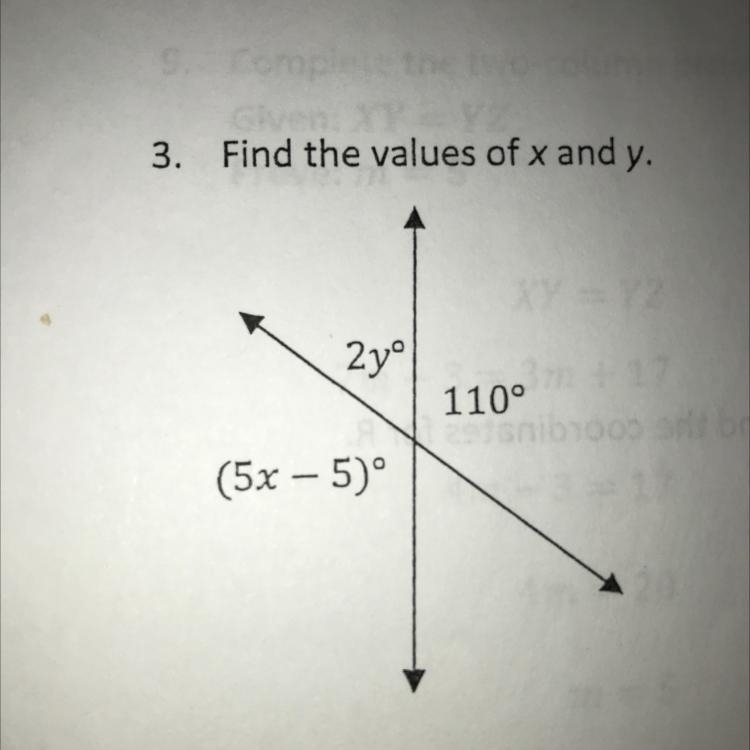 Find the values for x and y-example-1