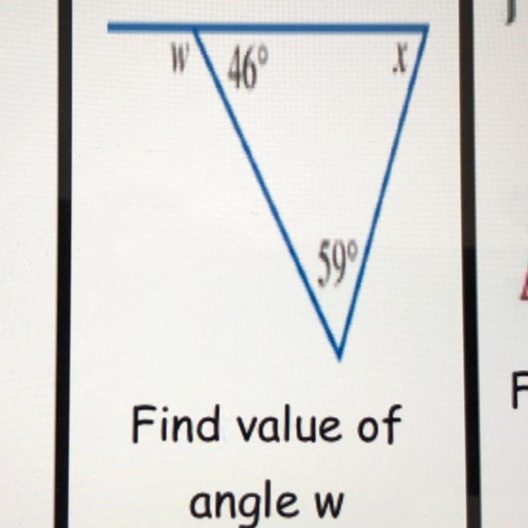 Find value of angle w-example-1