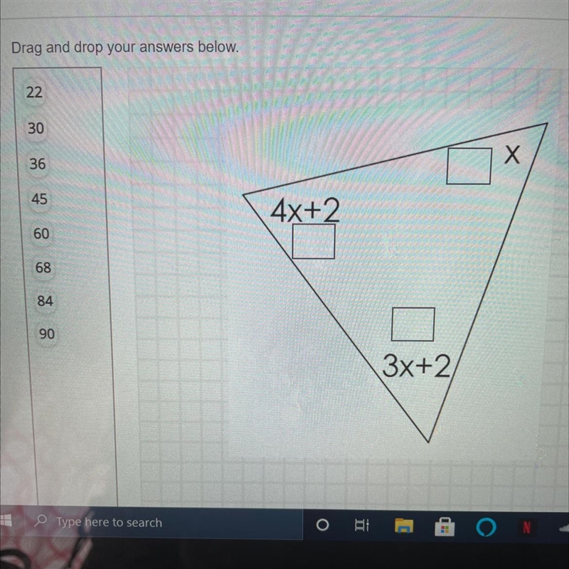 Find the measure of the interior angles.-example-1