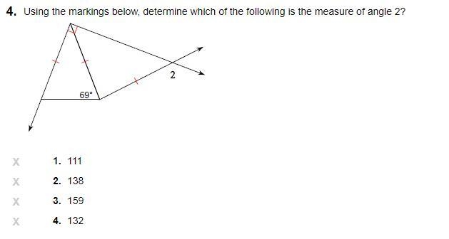 Using the markings below, determine which of the following is the measure of angle-example-1