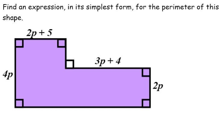 Find an expression in its simplest form for the perimeter of this shape-example-1