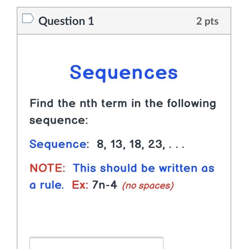 8, 13, 18, 23 how to write out the sequence Nth term-example-1