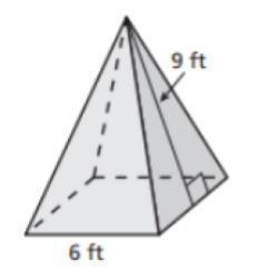 The surface area of the pyramid is square inches. fill in the blank-example-1