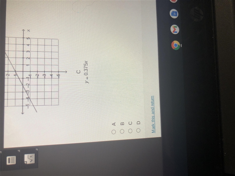 Which graph or equation represents a Nonpoportional relationship A B C or D-example-2