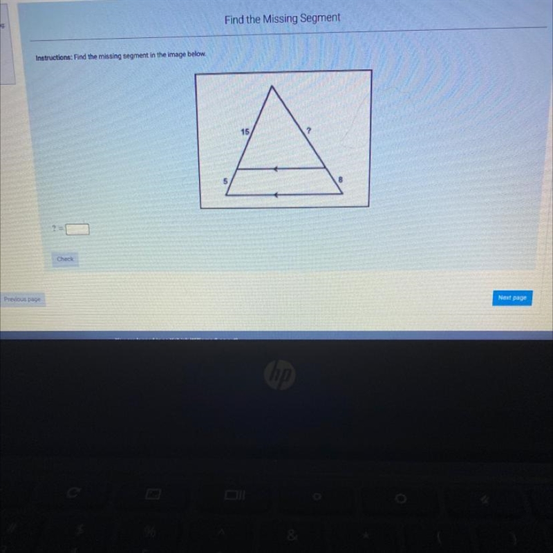 Find the missing segment in the image below-example-1