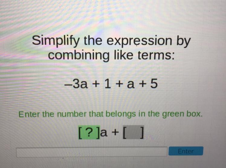 Simplify the expression by combining like terms:-example-1