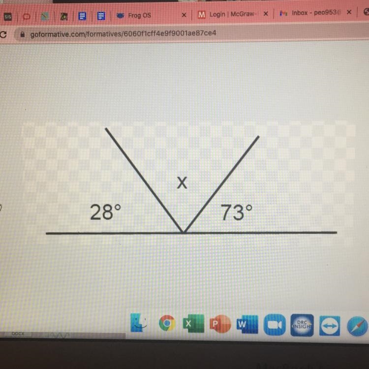 What is the measure of the missing angle?-example-1