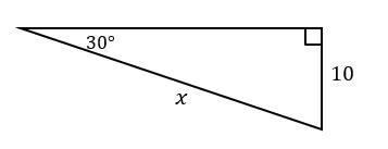 Find the value of x. Write your answer as a simplified radical if necessary.-example-1