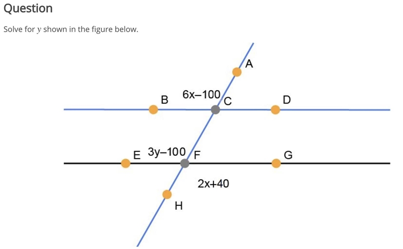 Solve for y shown in the figure below-example-1