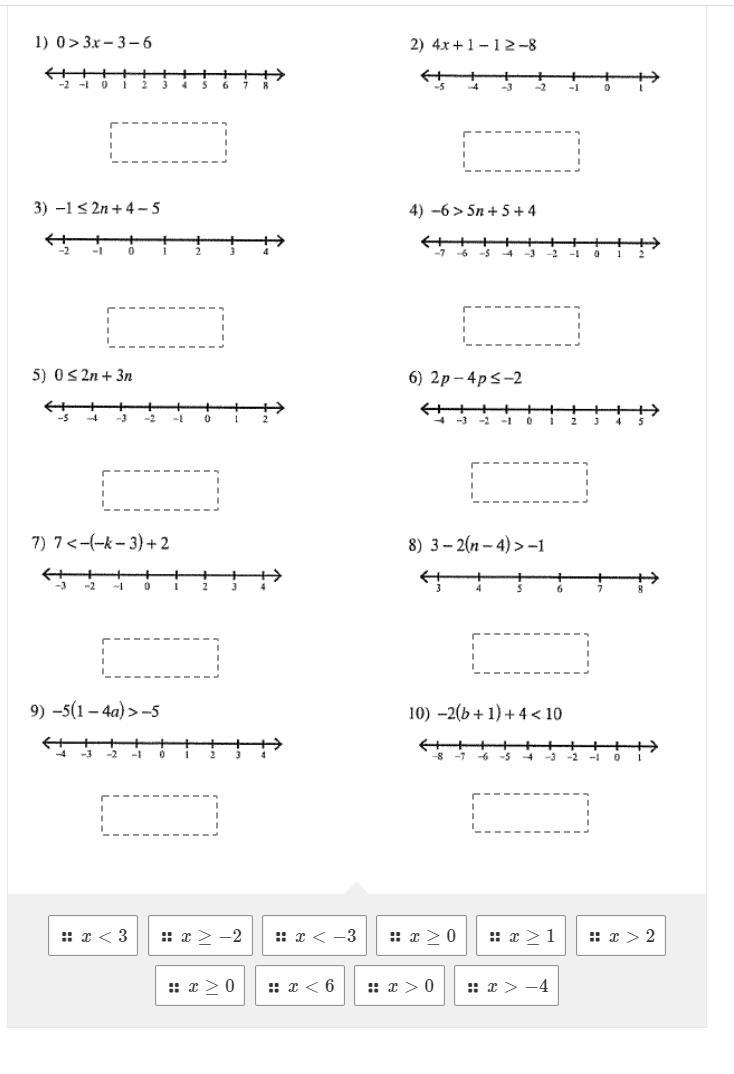 45 PTS!!! please help! Place the correct inequality interval in the appropriate blank-example-1