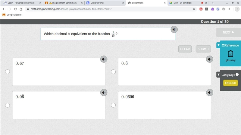 Which decimal is equivalent to the fraction 1/15?-example-1