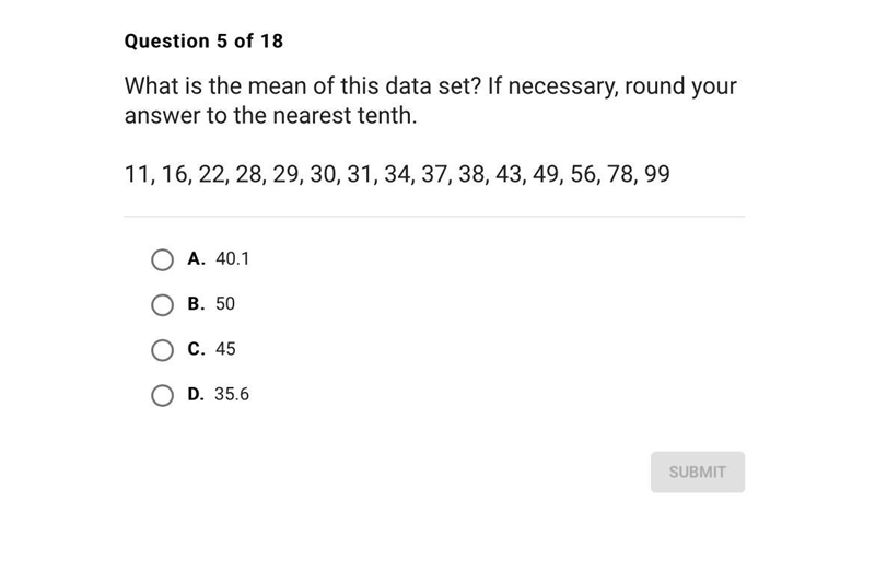 Please answer! What is the mean of this data set?-example-1