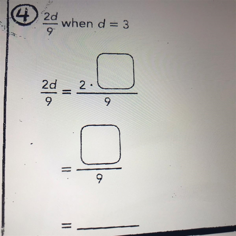 What is 2d/9 and d=3-example-1