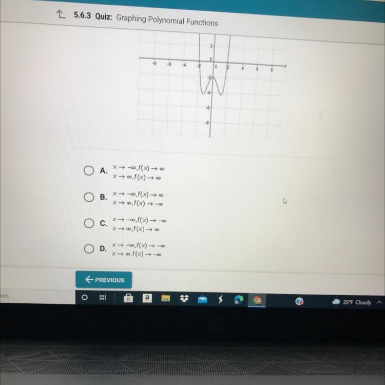 Which of the following notations correctly describe the end behavior of the polynomial-example-1