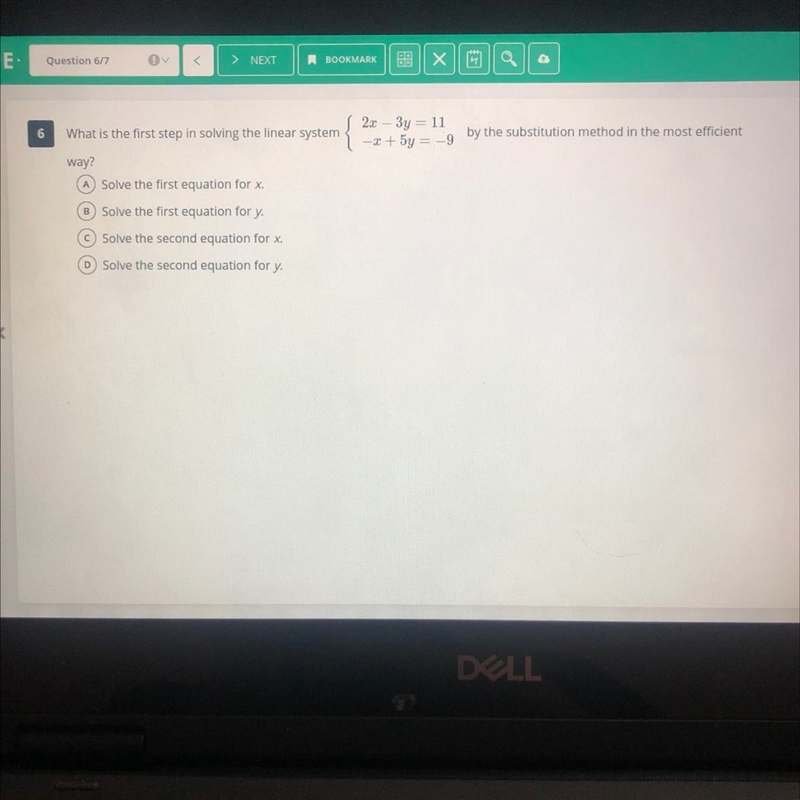 What is the first step in solving the linear system? Help please-example-1