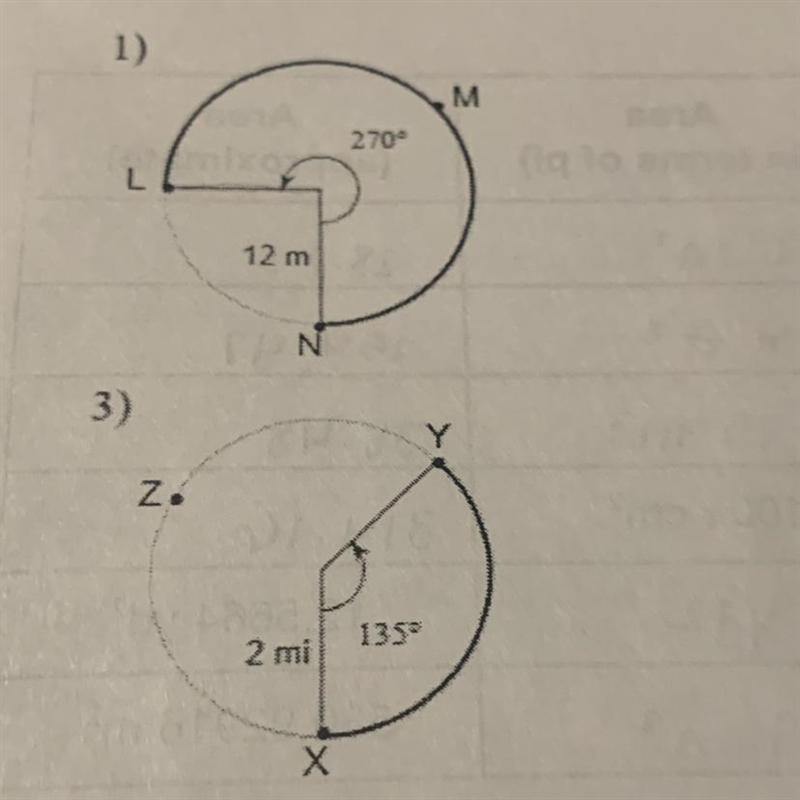 Find the circumference of the circle. Then, find the length of each bolded arc. Use-example-1