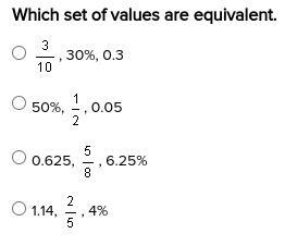 Which set of values are equivalent.-example-1