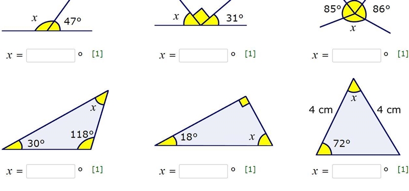 Hello! can you please, help me by finding some missing angles. the Question will be-example-1