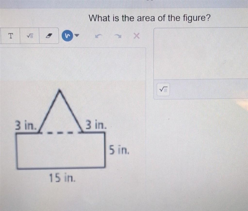 Links will be reported what is the area of the figure​-example-1