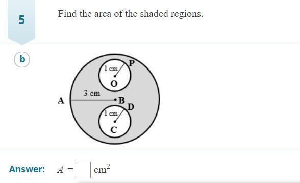 Please help with this Find the area of the shaded regions.-example-1