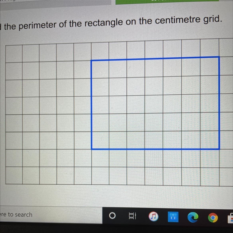 Find the perimeter of the rectangle on the centimetre grid.-example-1