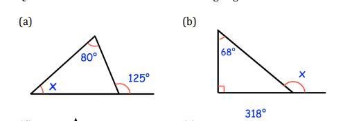 Find the value of x. Th angles on a triangle .Please explain your method.-example-1