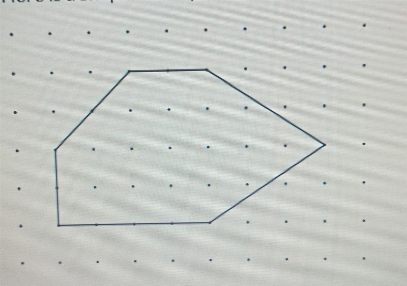 Here is a shape on a square grid. For the statement below, tick True or False. The-example-1