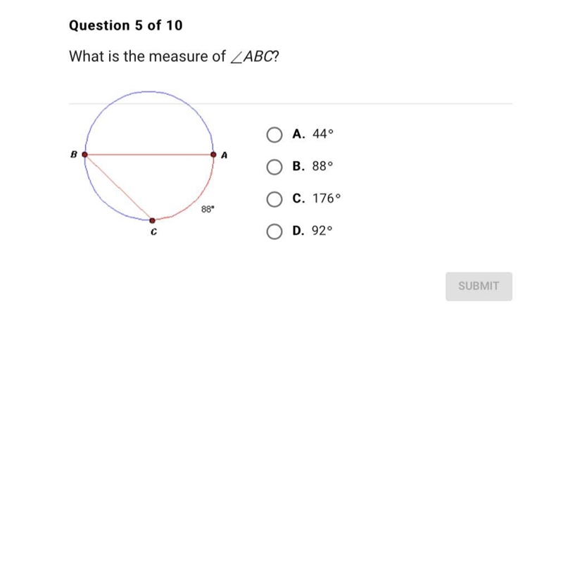 What is the measure of ABC?-example-1