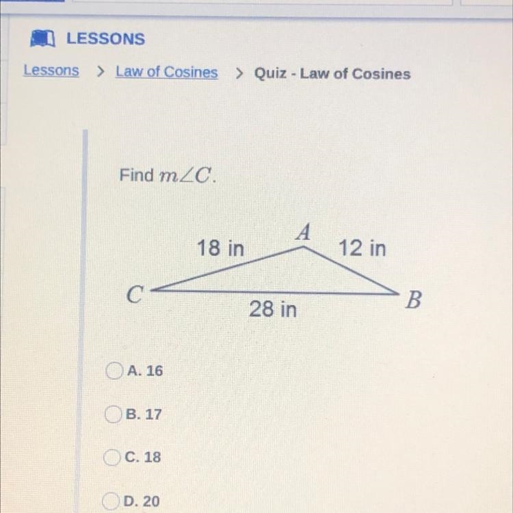 What is the he measure of angle C-example-1