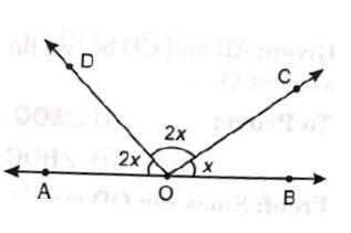 In the figure, AOB is a straight line. Find the value of x.-example-1