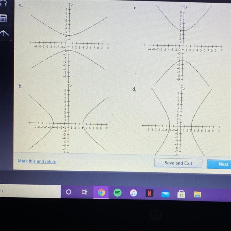 Which is the graph of y^2/16-x^2-9=1-example-1