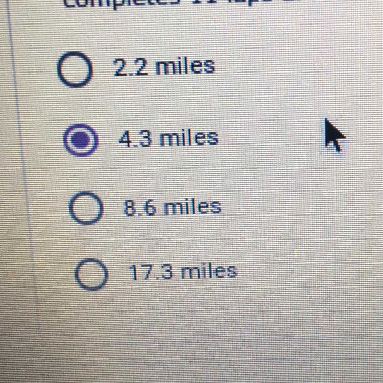 Andrew runs around a circular track each morning. The diameter of the track is approximately-example-1