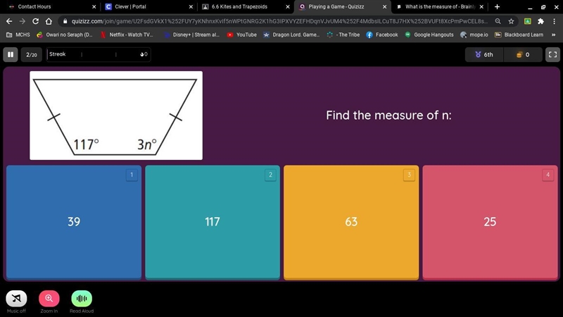 Find the measure of n:-example-1