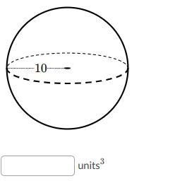 Find the volume of the sphere. Either enter an exact answer in terms of π or use 3.14 for-example-1