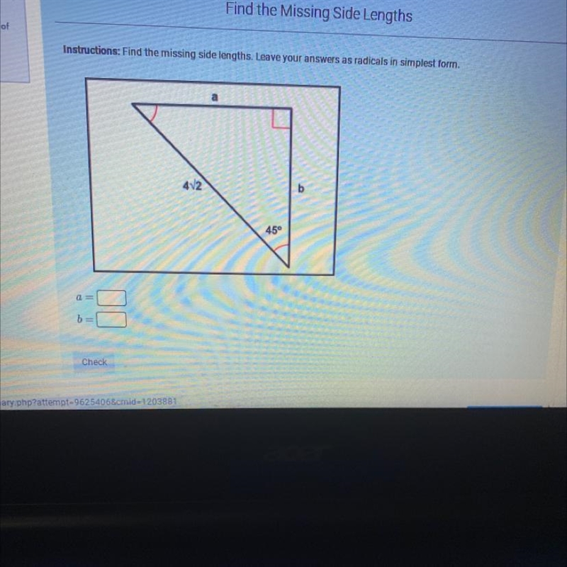 Find the missing side lengths-example-1