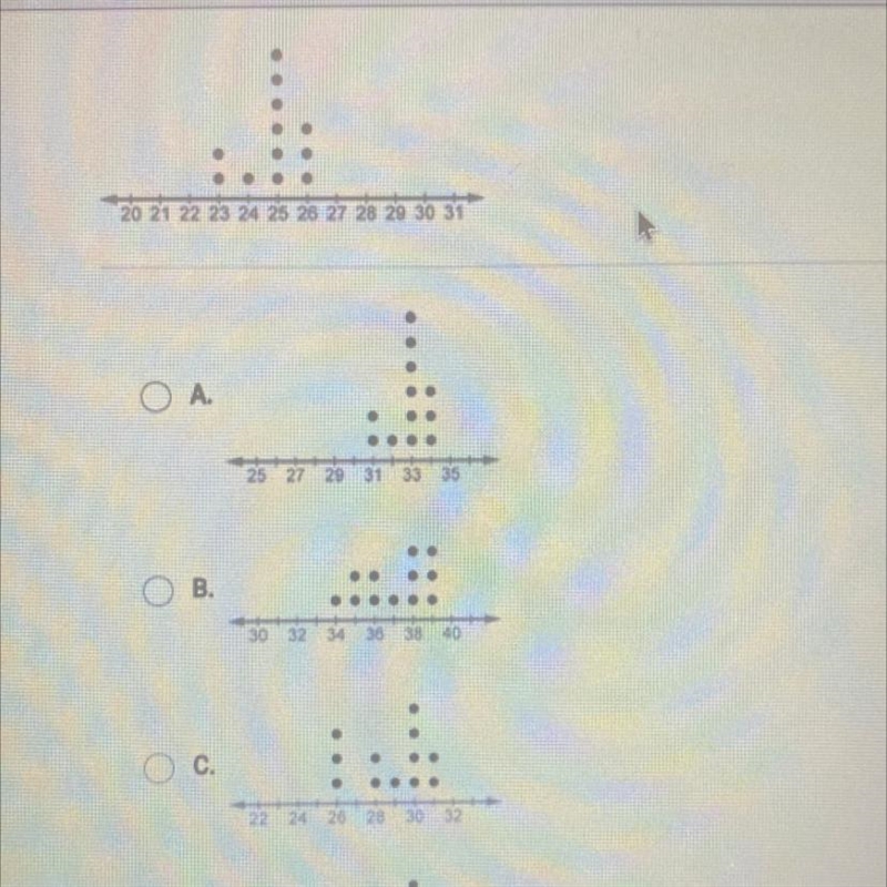 Which data set has a variation, or mean absolute deviation, similar to the data set-example-1