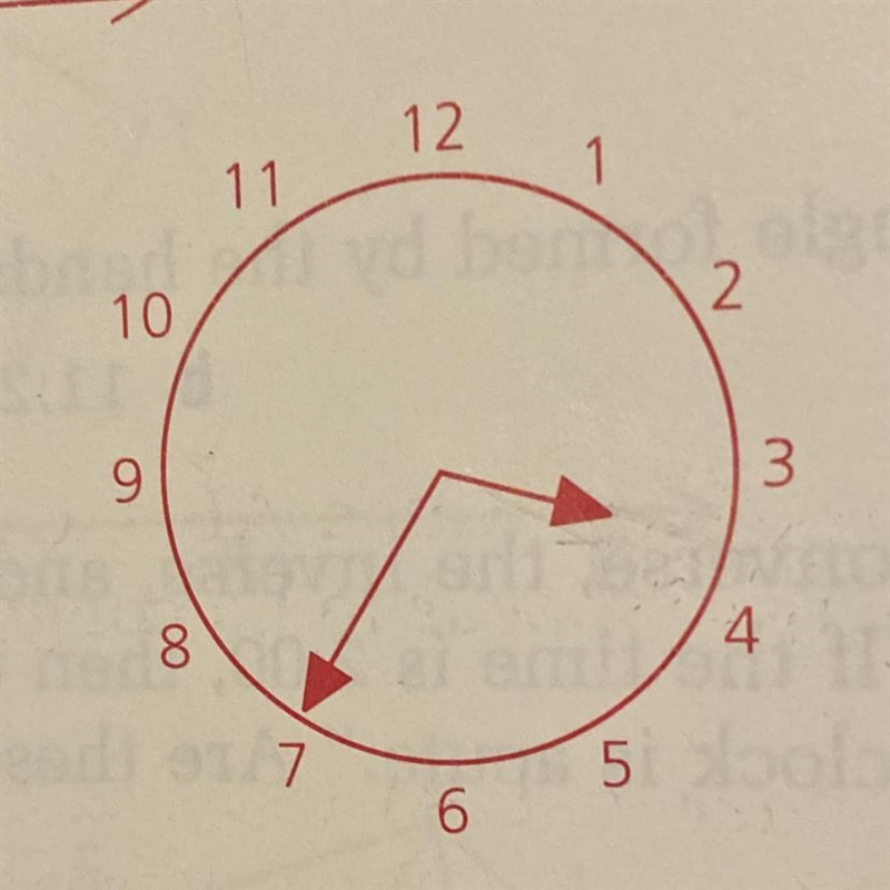 The diagram shows Kara's watch. If Kara cannot go home until 4:15, how many degrees-example-1