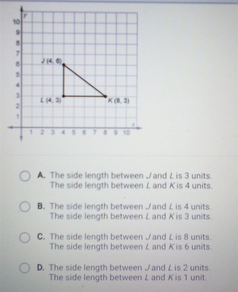 Which pair of statements about the lengths of two sides of the triangle? !!! pls help-example-1