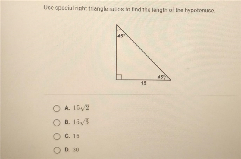 What's the length of the hypotenuse​-example-1