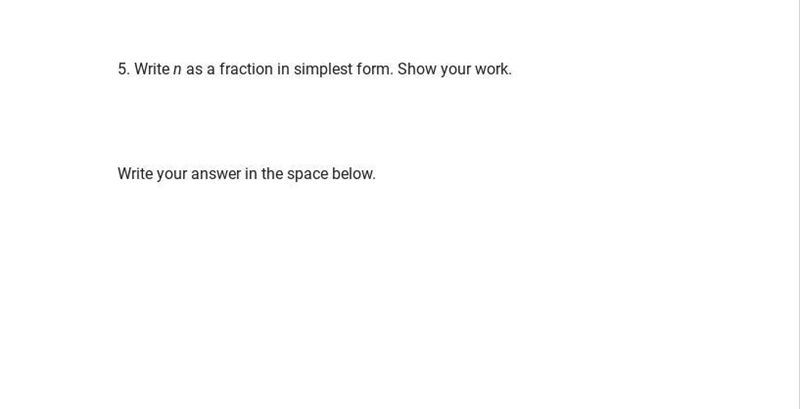 Write n as a fraction in simplest form.-example-1